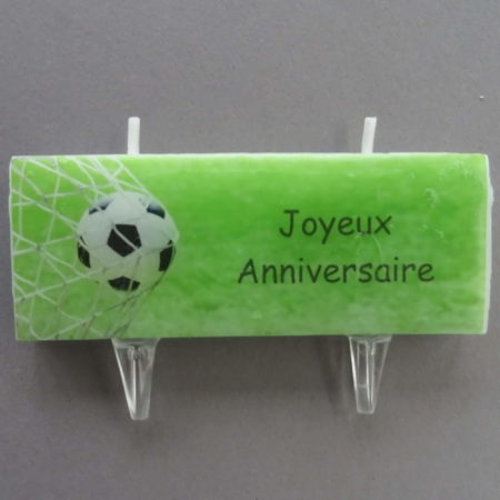 Bougie Création "Joyeux Anniversaire" Football