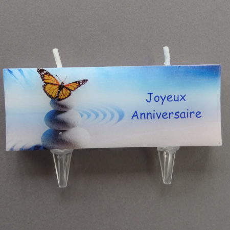 Bougie Création "Joyeux Anniversaire" Papillon