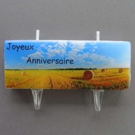 Bougie Création "Joyeux Anniversaire" à la Campagne