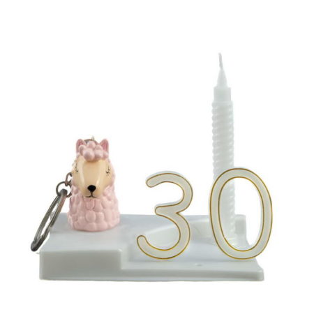 Miniature Lama Porte Clé Rose