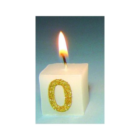 Lot de 15 bougies Chiffre " Cube", de 0 à 9