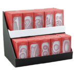 Présentoir bougies chiffre rose pailleté