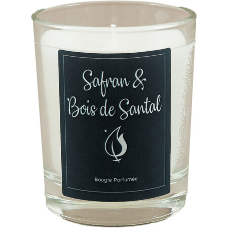 Bougie parfumée Safran et bois de santal, boite de 6