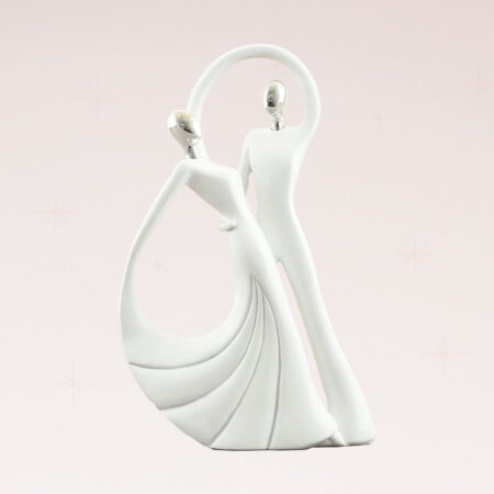 Figurine Mariés dansant blanche
