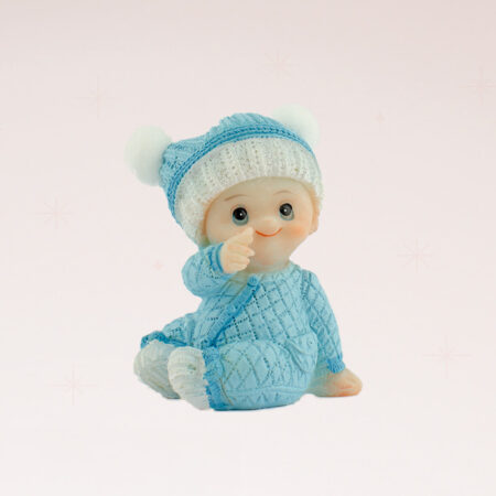 Figurine Bébé bleu assis